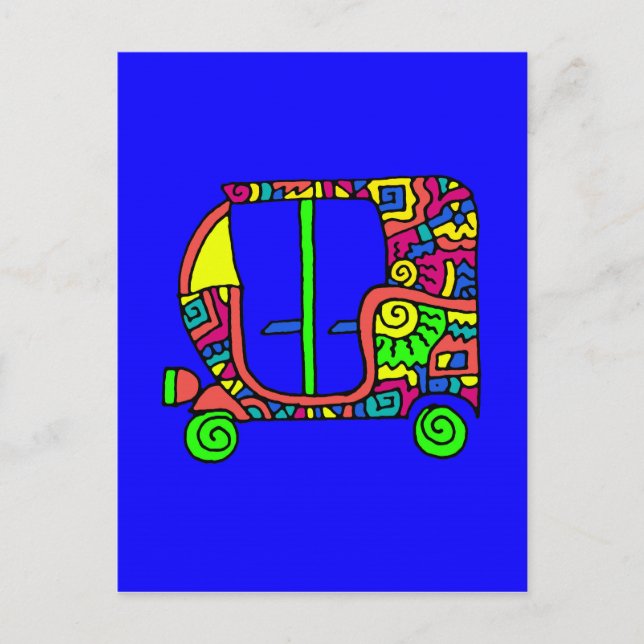 Carte Postale autorickshaw zenscrawl (Devant)