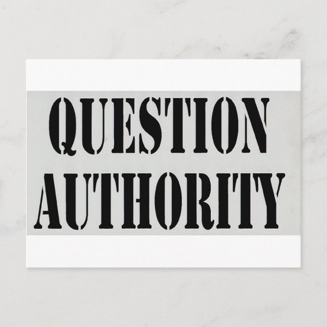 Carte Postale Autorité des questions (Devant)