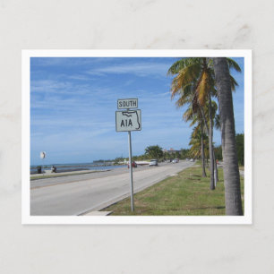 Carte Postale Autoroute A1A - Photo des signes sud à Key West Fl