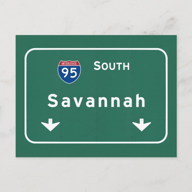 Carte Postale Autoroute Internationale Savannah Georgia ga Autor (Devant)