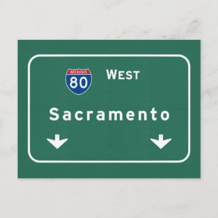 Carte Postale Autoroute Interstate Highway Sacramento California