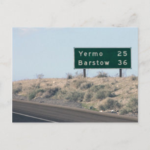 Carte Postale Autoroute - Miles pour Yermo et Barstow