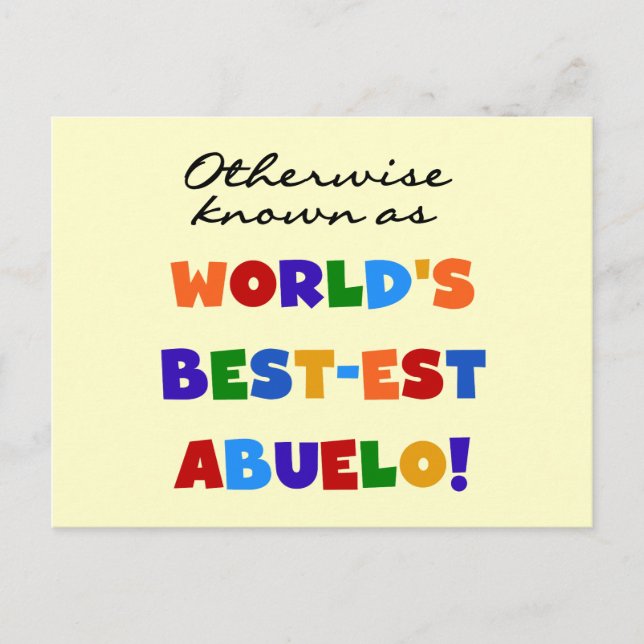 Carte Postale Autrement Connu Comme Le Meilleur Abuelo (Devant)