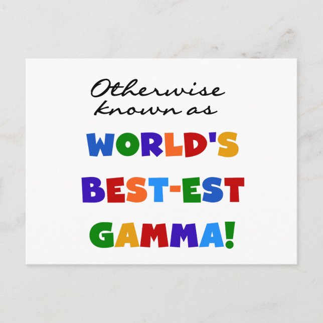 Carte Postale Autrement connu comme le meilleur cadeau Gamma (Devant)