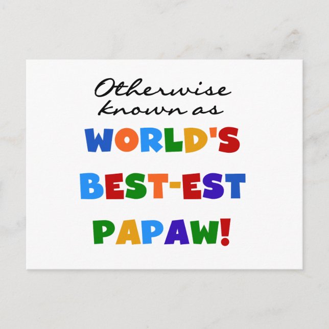 Carte Postale Autres T-shirts et cadeaux Papaw les plus connus (Devant)