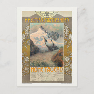 Carte Postale Autriche Hohe Tauern Poster Vintage voyage 1910