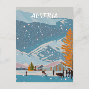 Carte Postale Autriche ski