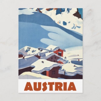 Carte Postale Autriche, Village recouvert de neige,