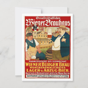 Carte Postale Autriche, Wiener Brauhaus, un jardin de bière clas
