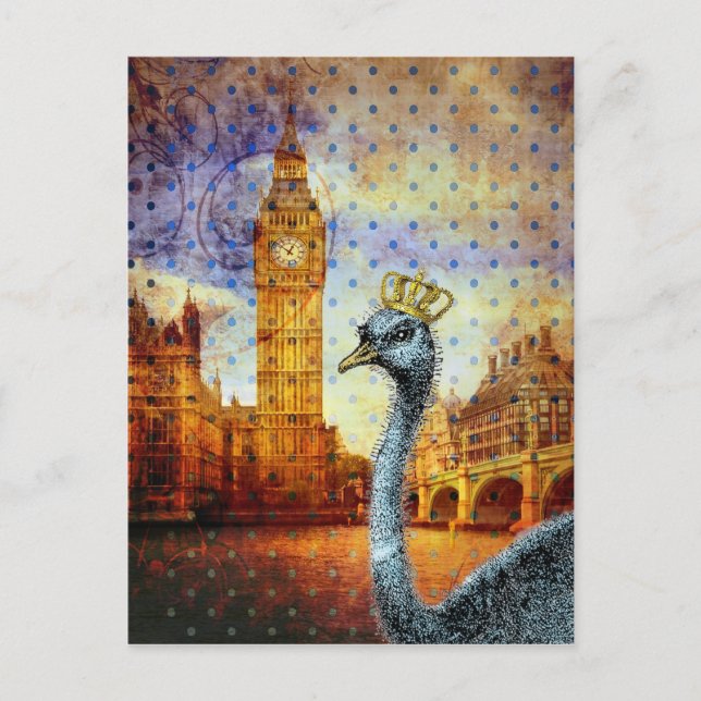Carte Postale Autruche royale à Londres (Devant)