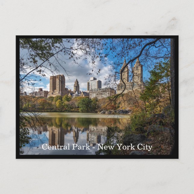 Carte Postale Autumn Central Park, New York City Texte personnal (Devant)