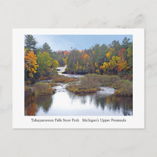 CARTE POSTALE AUTUMN COLORS AT TAHQUAMENON FALLS STATE PARK, MI.