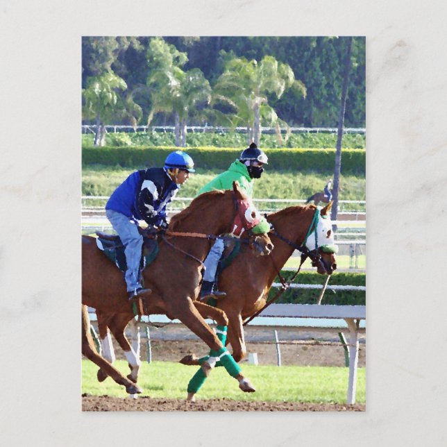 Carte postale aux courses (Devant)