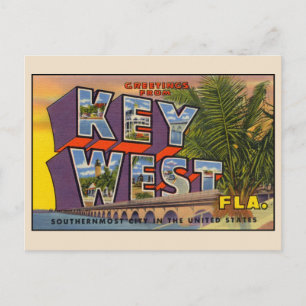 Carte postale aux grandes lettres Key West