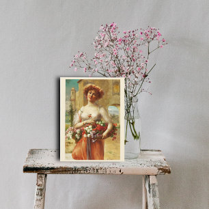 Carte Postale Aux Roses par Emile Vernon