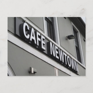 Carte postale aux signes Cafe Newtown