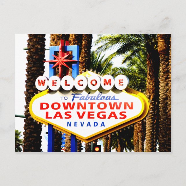 Carte postale aux signes de Las Vegas (Devant)