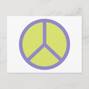 Carte postale aux signes de paix colorés