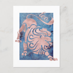 Carte postale aux signes Leo Zodiac