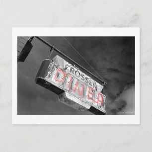 Carte postale aux signes Neon Vintage Diner