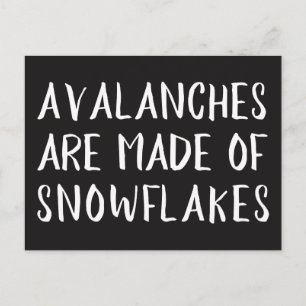 Carte Postale Avalanches are Made of Snowflakes, Left Message
