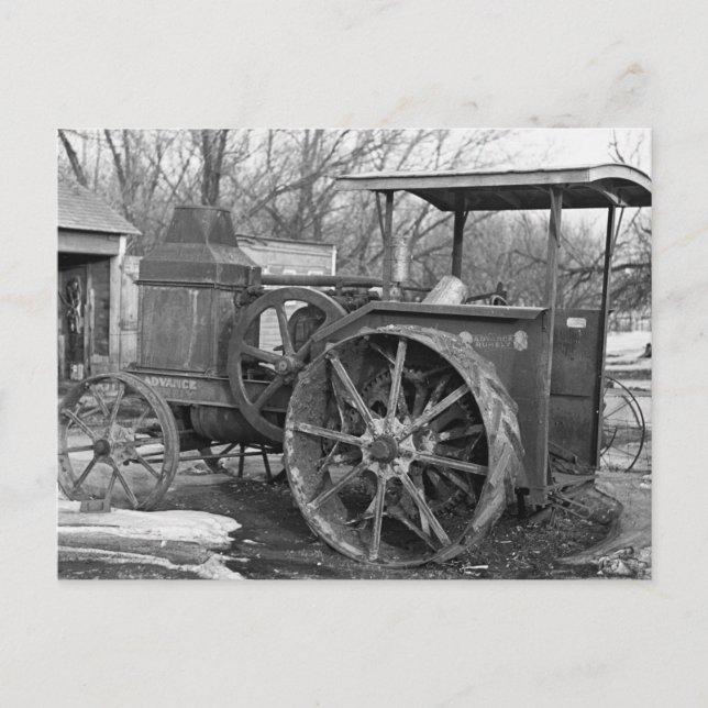 Carte Postale Avance Tracteur Rumely, 1936 (Devant)