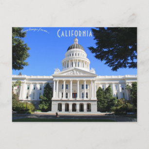 Carte Postale Avant du Capitole de l'État de Californie Sacramen