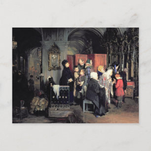 Carte Postale Avant la confession, 1877