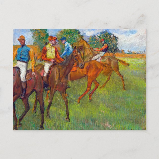 Carte Postale Avant la course par Edgar Degas (Devant)