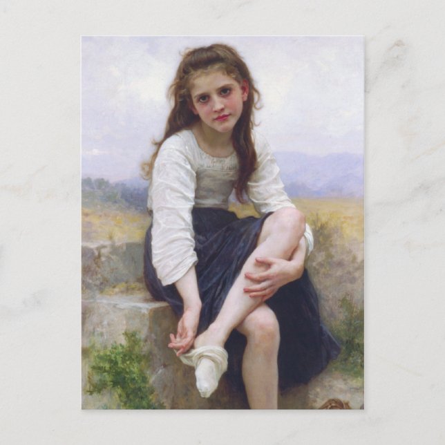 Carte Postale Avant le bain par William Bougereau (Devant)