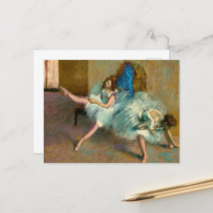 Carte Postale Avant le ballet par Edgar Degas