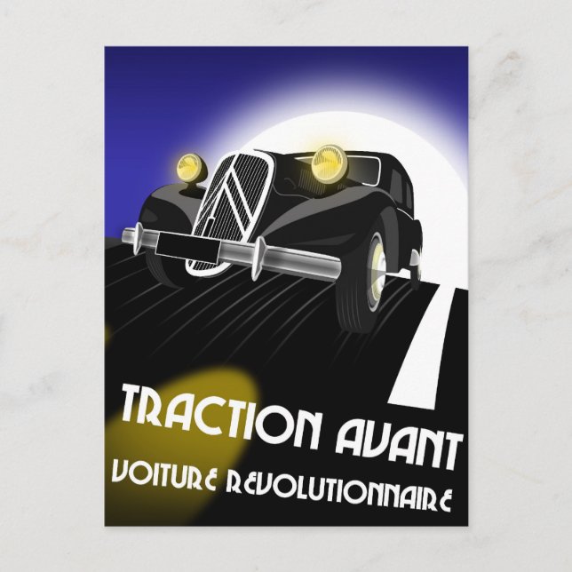 Carte postale Avant Traction Citroen (Devant)