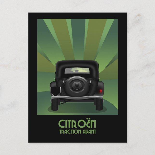Carte postale Avant Traction Citroen (Devant)