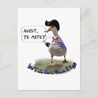 Carte Postale AVAST, MATEY ! Ce sera Pirate parler jour