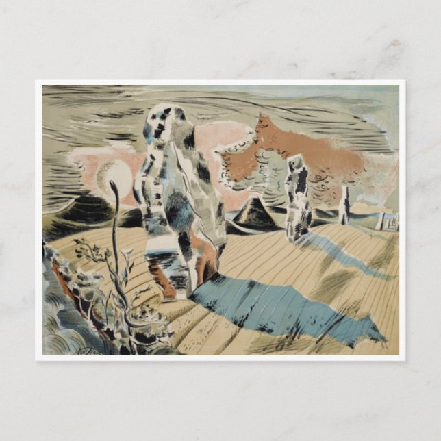 Carte Postale Avebury (1937) par Paul Nash (Devant)