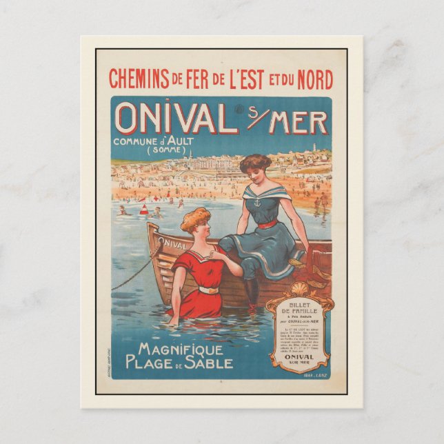 Carte postale avec affiche d'été Impression de Fra (Devant)