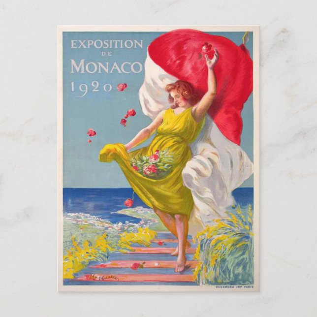 Carte postale avec affiche publicitaire vintage (Devant)