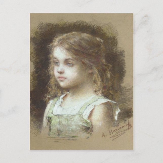 Carte Postale Avec Alexei Alexeivich Harlamoff Pei (Devant)