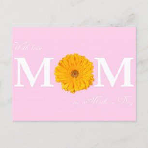 Carte Postale Avec Amour Maman en Fête des Mères Gerbera Daisy F