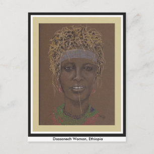 Carte postale avec art original, Ethiopian Woman