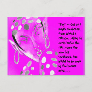 Carte postale avec art original — Fuchsia Fairy/El