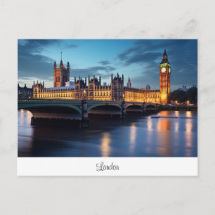 Carte postale avec Big Ben, Londres.