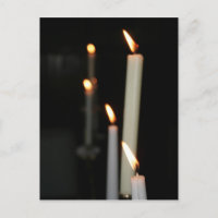 Carte postale avec bougies