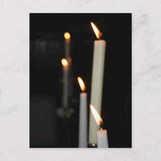Carte postale avec bougies