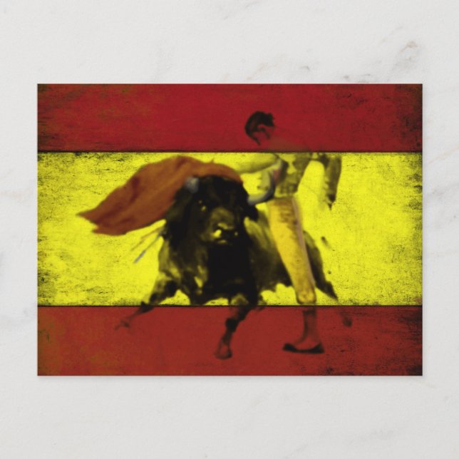 Carte postale avec Bullfight sur Dirty Spanish Fla (Devant)