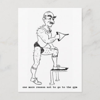 carte postale avec caricature dessinée à la main