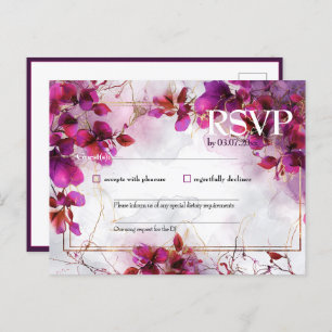 Carte Postale Avec demande de chanson Fuchsia Enchantement : Aqu