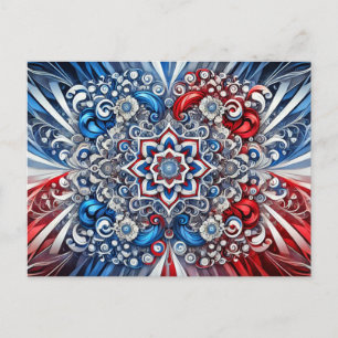 Carte postale avec design de couleurs françaises