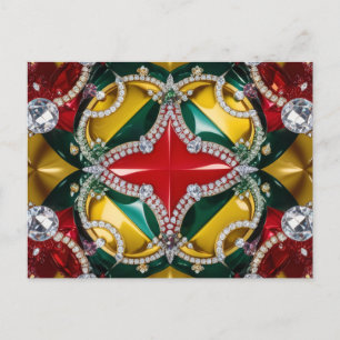 Carte postale avec design des couleurs de Los Ange