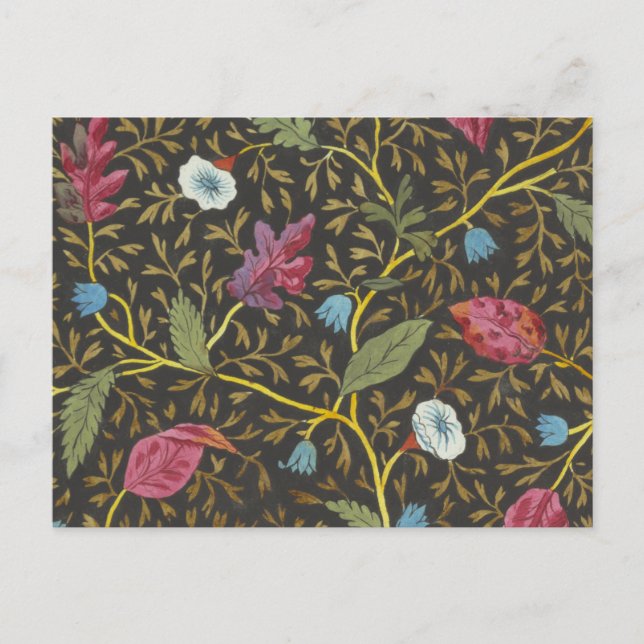 Carte postale avec design floral pour tissu imprim (Devant)
